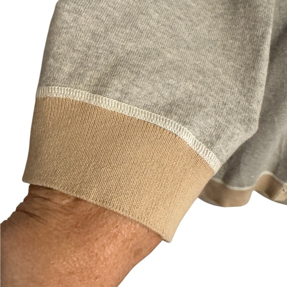 EDDIE BAUER Gray and Tan Cotton Blend Cardigan Sweater XLARGE #I - Picture 4 of 8